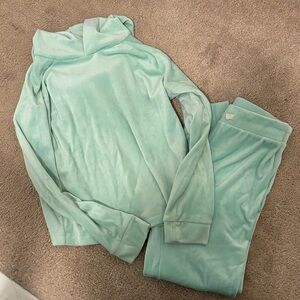 Crewcuts Kids Velour Track Set in Aqua